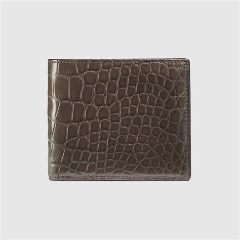 gucci crocodile mens wallet|real Gucci men's wallet.